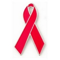 Red Awareness Ribbon Lapel Pin